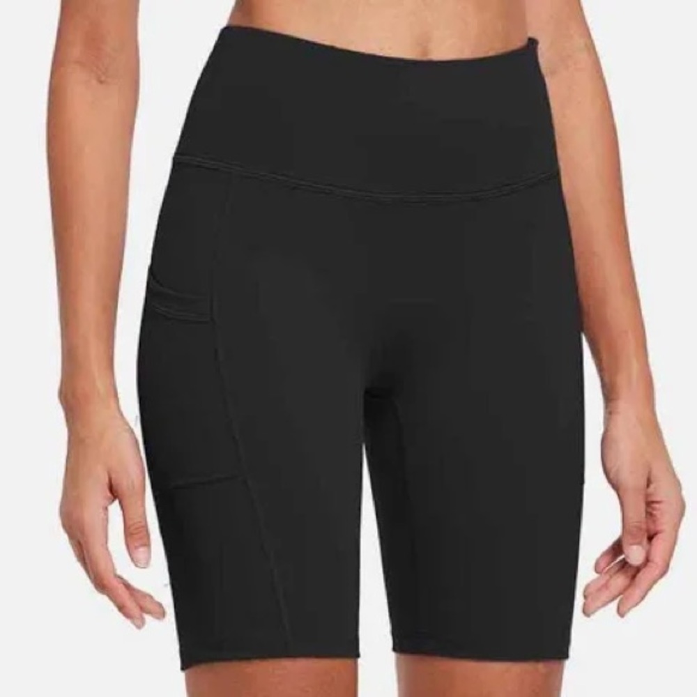 Baleaf Black High-Waist Bike Shorts with Side Pocket